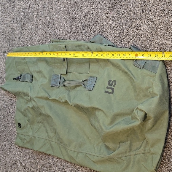 Bag Duffel Green Military Style - Picture 2 of 9